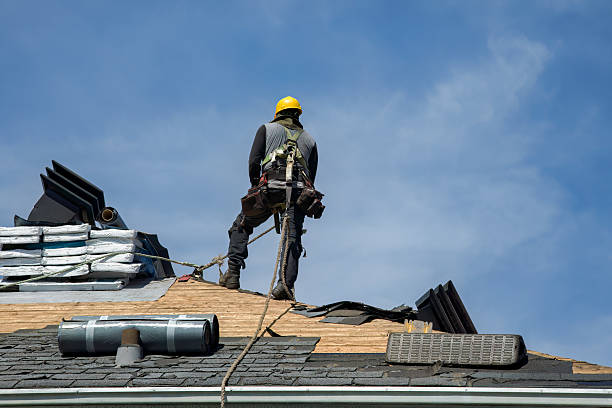 Professional Roof Replacement technician working in Monroe, NH